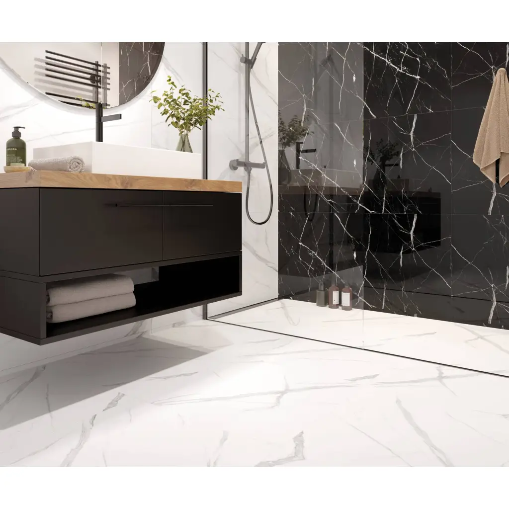 Panele winylowe SPC Calacatta White 60x60 Marmur Biały Kamień 6067235 Klasa 33 5 mm, Panele winylowe, Vilo SPC Floor, Vilo