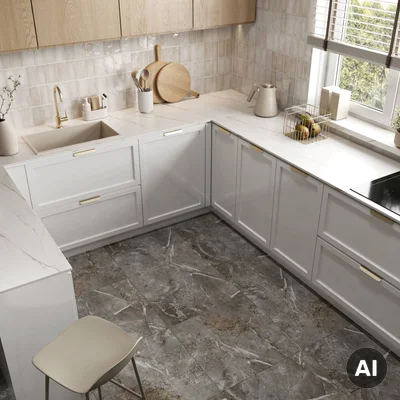 Panele winylowe SPC Marble Skin 60x60 Marmur Beżowy Kamień Matowy 6067237 Klasa 33 5 mm