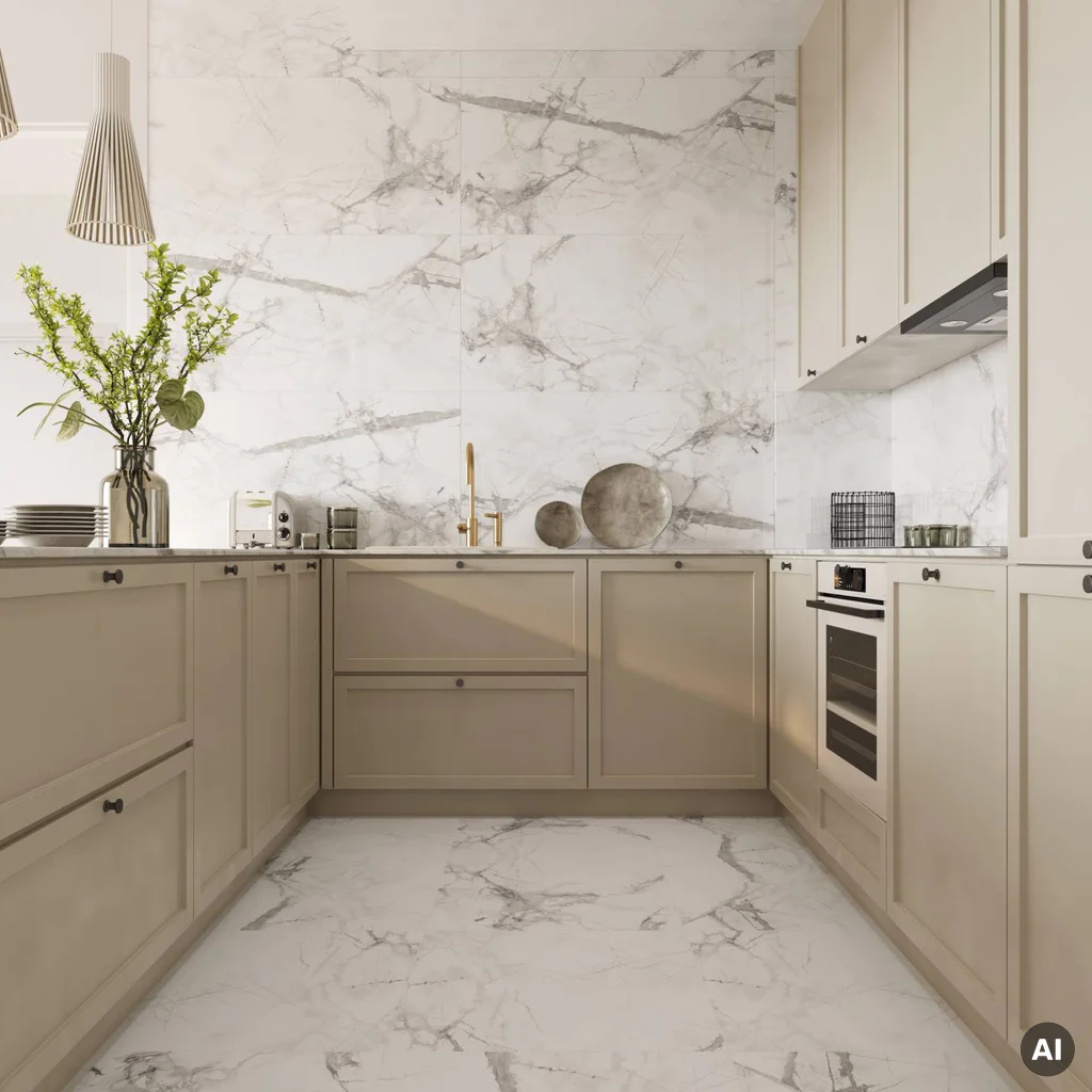 Panele winylowe SPC Calacatta Snow 5 mm Klasa 33, 6067239, Panele winylowe, Vilo SPC Floor, Vilo