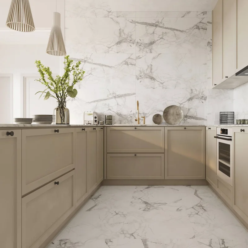 Panele winylowe SPC Calacatta Snow 60x60 Marmur Biały Kamie