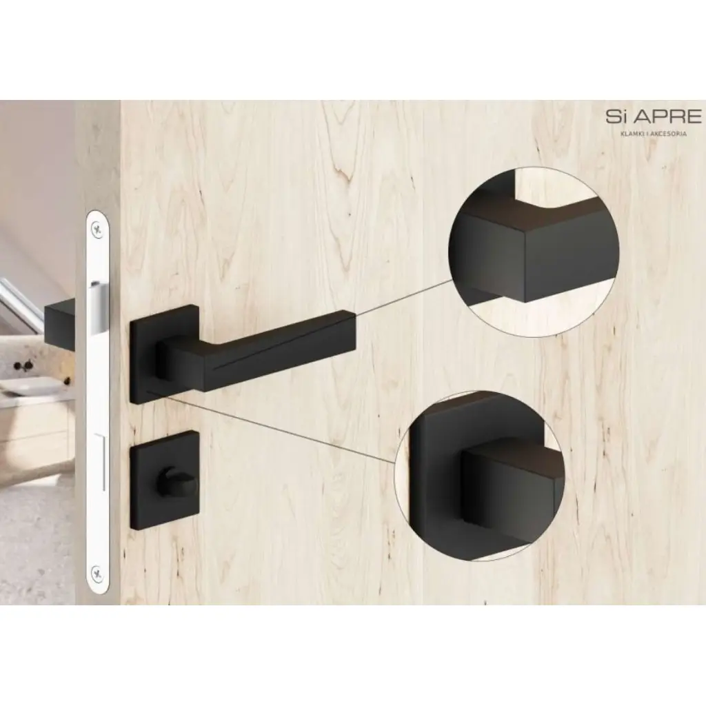 Rozeta kwadratowa BELLA QR56 do WC CZARNY , N656345, Rozeta kwadratowa, BELLA SI APRE, Si Apre