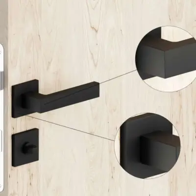 Rozeta kwadratowa BELLA QR56 do WC CZARNY , N656345