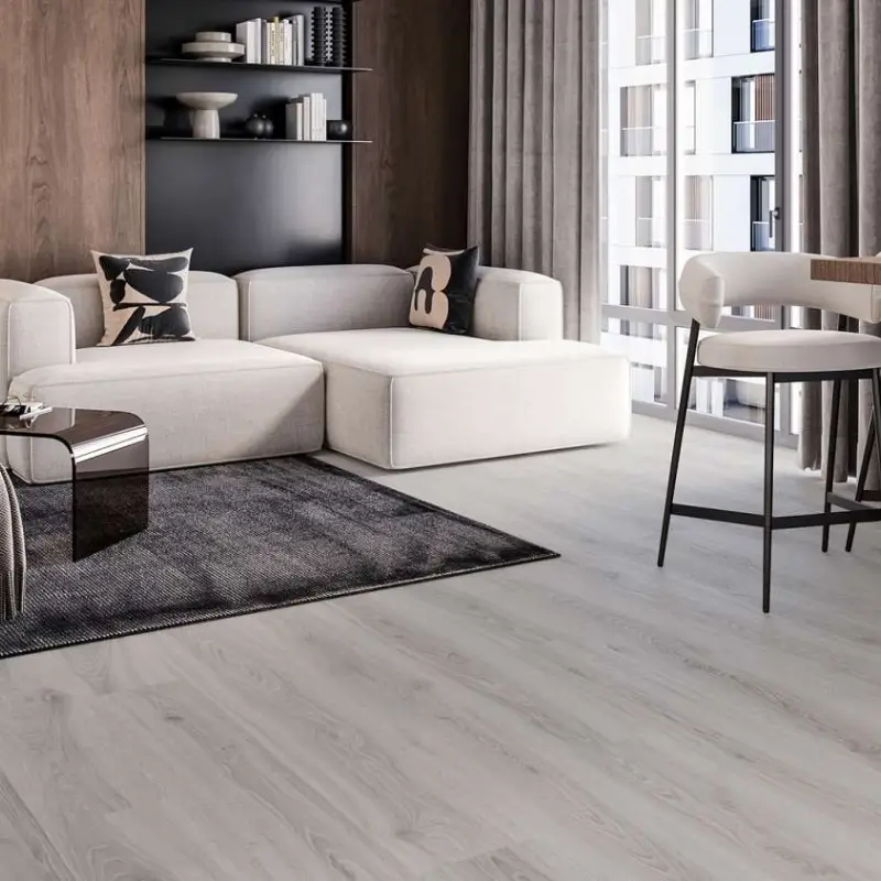 Panele winylowe ze zintegrowanym podkładem SPC Biały Dąb 