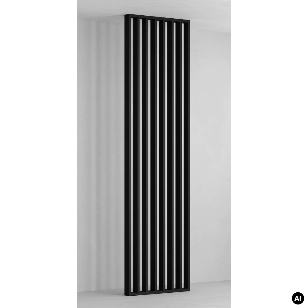 Lamele Ścianka lamelowa Woodwall Czarna, 33610329003, Ścianka lamelowa, Woodwall, Marbet Design