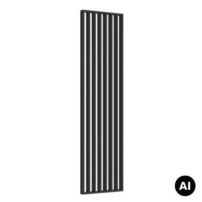 Lamele Ścianka lamelowa Woodwall Czarna, 33610329003
