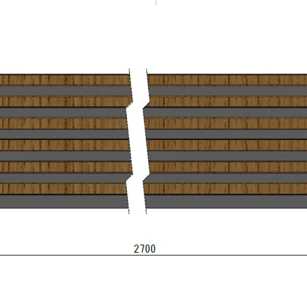Lamele Panel lamelowy na filcu dąb sonoma 2700 x 308 mm, 53