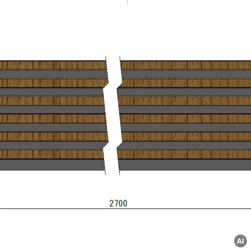 Lamele Panel lamelowy na filcu dąb jasny 2700 x 308 mm, 536