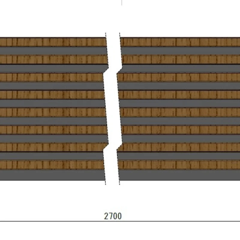 Lamele Panel lamelowy na filcu czarny mat 2700  x 408 mm, 53