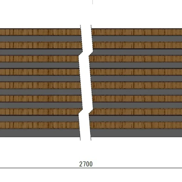 Lamele Panel lamelowy na filcu dąb sonoma 2700 x 408 mm, 53