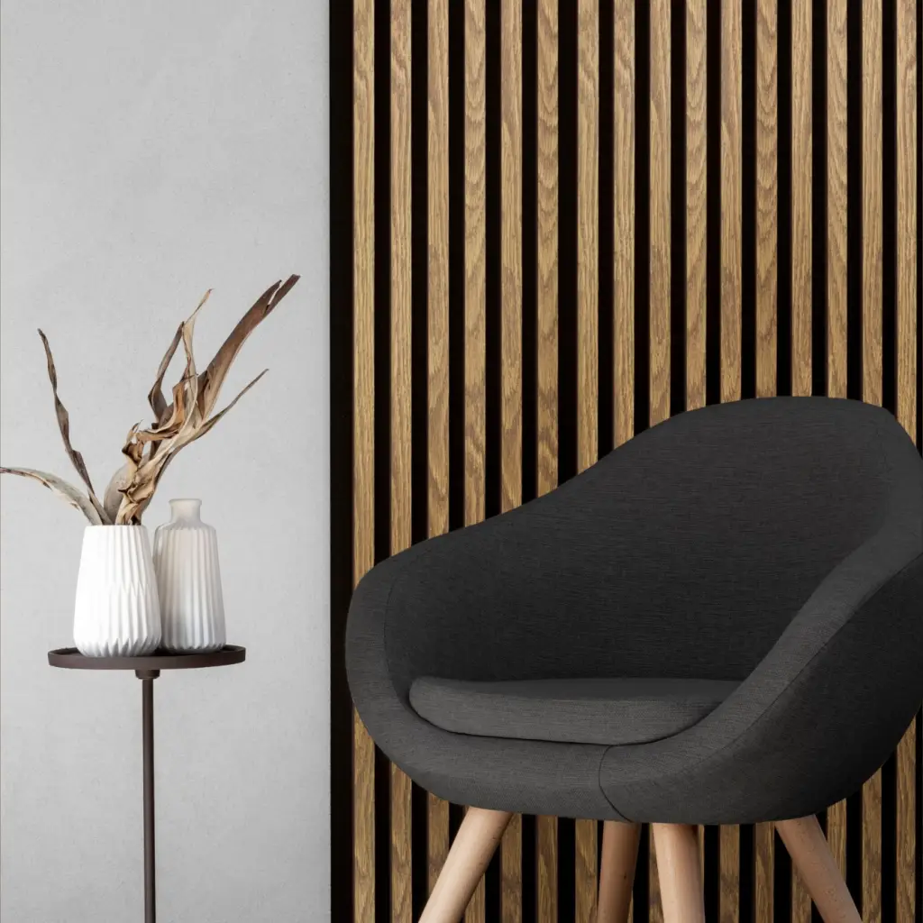 Lamele Panel lamelowy na filcu dąb jasny 2700 x 408 mm, 53615642103, Lamele, Woodline, Marbet Design