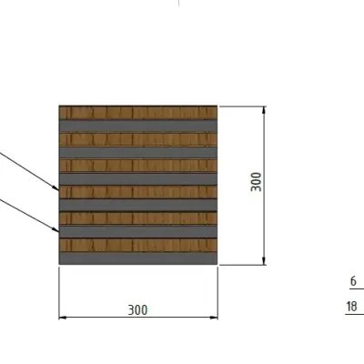 Lamele Panel lamelowy na filcu dąb jasny 300 x 300 mm, 53615643103