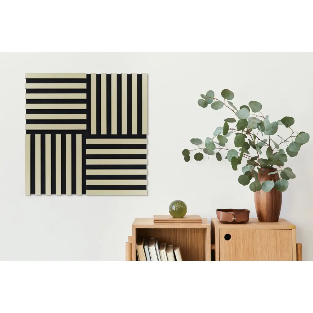 Lamele Panel lamelowy na filcu oliwkowy 300 x 300 mm, 53615643107, Lamele, Woodline, Marbet Design