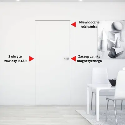 Ościeżnica aluminiowa Biała Sara Eco 2 przylgowa Lewa 60 3z, 5901316110467