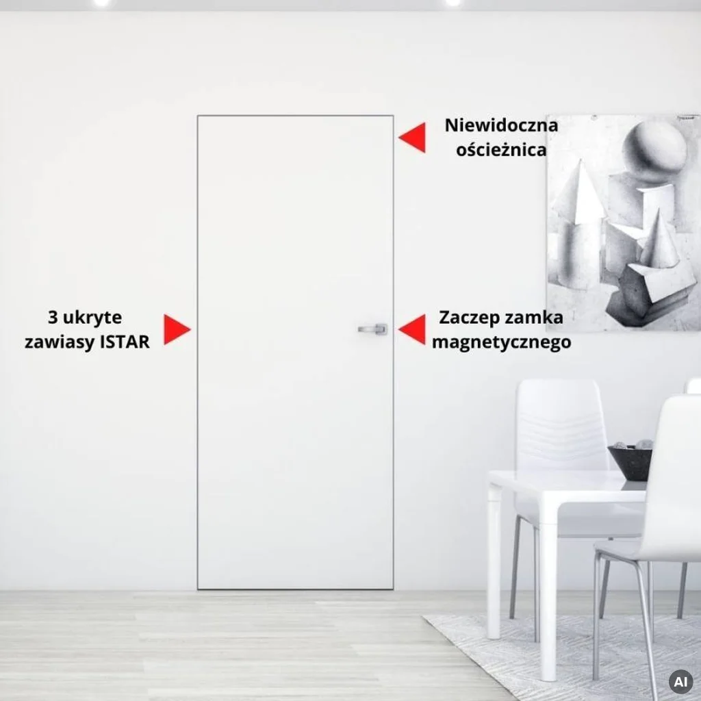 Ościeżnica aluminiowa Biała Sara Eco 2 przylgowa Prawa 90 3z, 5901316110726, Ościeżnica, Sara Eco 2, DRE
