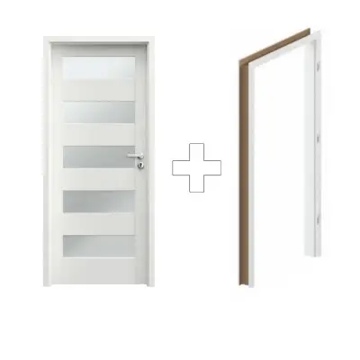 Komplet Drzwi + Ościeżnica Porta Trim Lite B.5 Lewe 80 Przylgowe, SPXTB50L08DBI0SZ3KA300