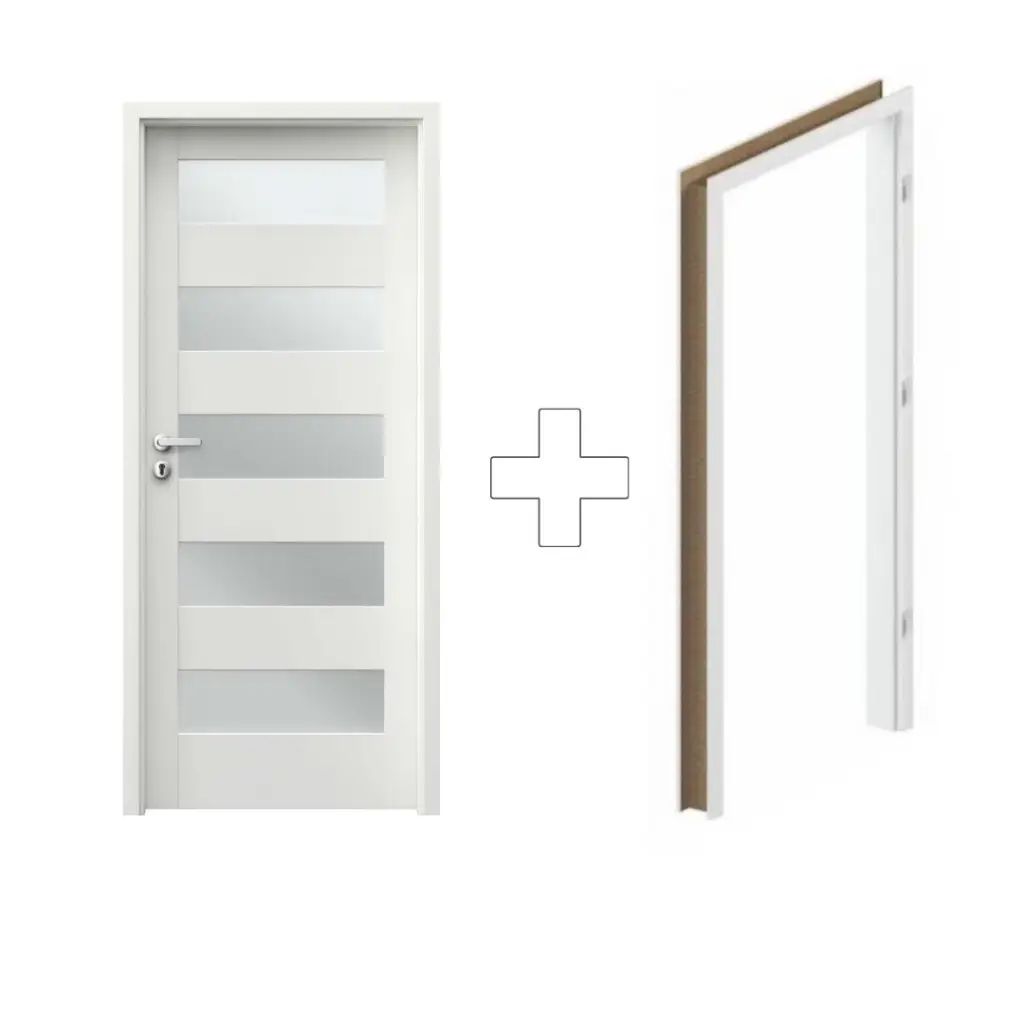 Komplet Drzwi + Ościeżnica Regulowana Porta Trim Lite  B.5 Prawe 80 Przylgowe, SPXTB50P08DBI0SZ3KA300, Drzwi wewnętrzne, Trim Lite, PORTA