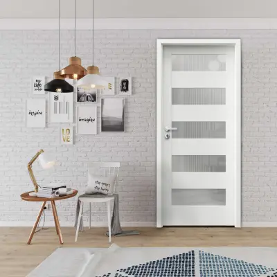 Komplet Drzwi + Ościeżnica Regulowana Porta Trim Lite B.2 Lewe 80 Przylgowe WC z podcięciem wentylacyjnym, SPXTB20L08DBIWSB3KA300