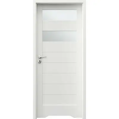 Komplet Drzwi + Ościeżnica Regulowana Porta Trim Lite B.2 Prawe 80 Przylgowe WC z podcięciem wentylacyjnym, SPXTB20P08DBIWSB3KA300