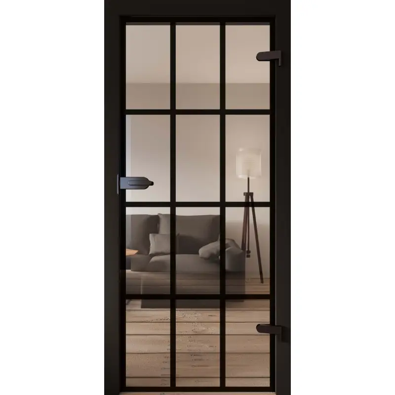 Drzwi Szklane Galla 14 szyba przeźroczysta intarsje