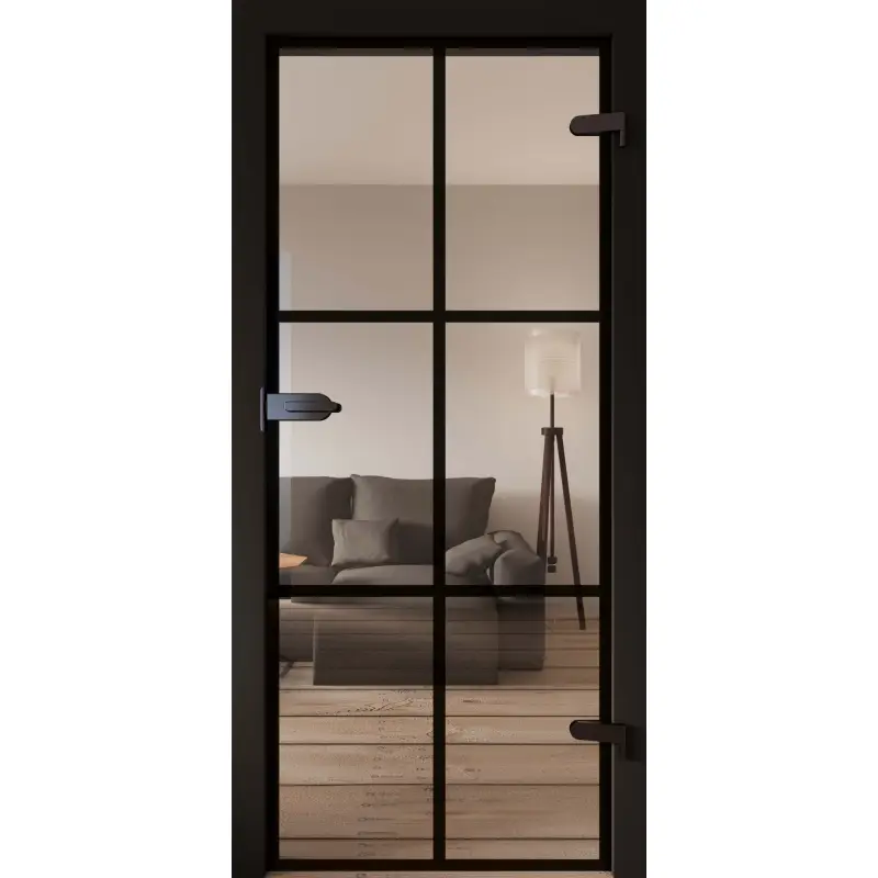 Drzwi Szklane Galla 15 szyba przeźroczysta intarsje