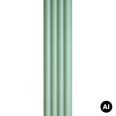 Lamele kolorowe Matt Soft Touch Relax Green O 735 Oval, 120042200