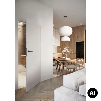 Drzwi ukryte Porta HIDE Bezprzylgowe (otwierane na zewnątrz) Prawe 80cm plaster miodu, SPA1110P08LBP0A7U0H000