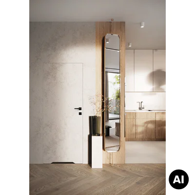 Drzwi ukryte Porta HIDE WC Bezprzylgowe (otwierane na zewnątrz) Lewe 70cm  plaster miodu, SPA1110L07LBPWAYU0H000