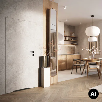 Drzwi ukryte Porta HIDE WC Bezprzylgowe (otwierane na zewnątrz) Lewe 70cm  plaster miodu, SPA1110L07LBPWAYU0H000