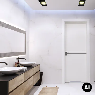 Drzwi ukryte Porta HIDE Bezprzylgowe WC (otwierane na zewnątrz) Prawe 80cm plaster miodu, SPA1110P08LBPWAYU0H000