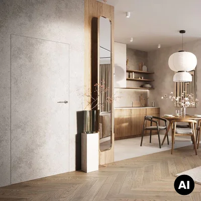 Drzwi ukryte Porta HIDE Bezprzylgowe (otwierane na zewnątrz) Lewe 70cm plaster miodu, SPA1110L07LBP0A7U0H000
