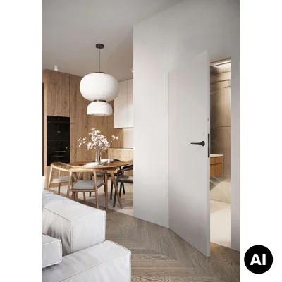 Drzwi ukryte Porta HIDE Bezprzylgowe (otwierane na zewnątrz)  Lewe 80cm plaster miodu, SPA1110L08LBP0A7U0H000