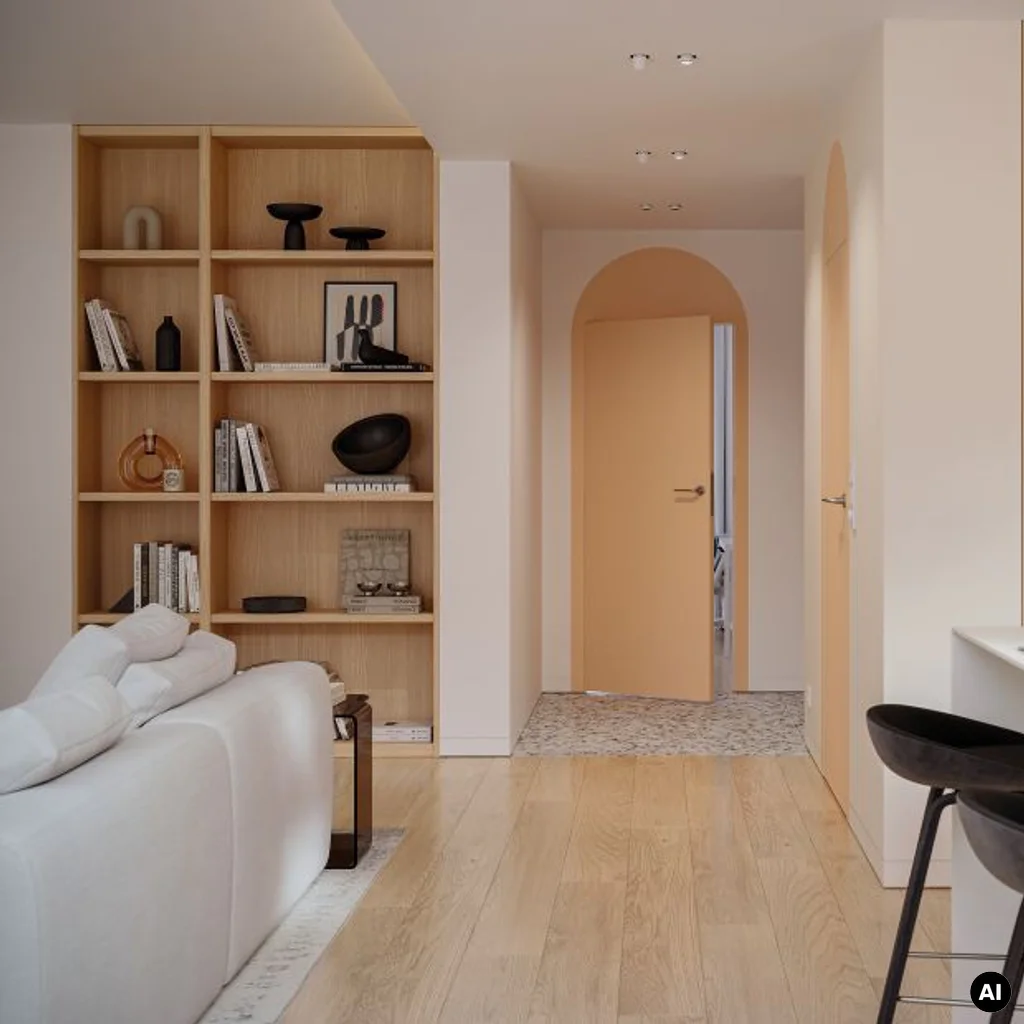 Drzwi ukryte Porta HIDE Bezprzylgowe (otwierane na zewnątrz)  Lewe 80cm plaster miodu, SPA1110L08LBP0A7U0H000, Drzwi wewnętrzne, PORTA HIDE, PORTA