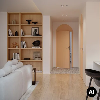 Drzwi ukryte Porta HIDE Bezprzylgowe (otwierane na zewnątrz)  Lewe 80cm plaster miodu, SPA1110L08LBP0A7U0H000