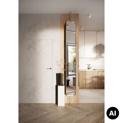 Drzwi ukryte Porta HIDE Bezprzylgowe (otwierane na zewnątrz)  Lewe 80cm plaster miodu, SPA1110L08LBP0A7U0H000