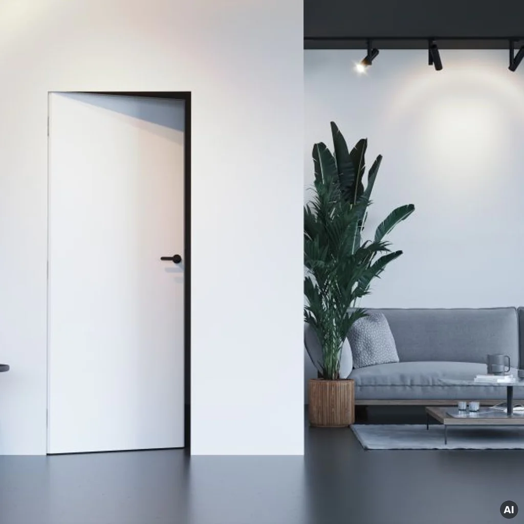 Ościeżnica do drzwi ukryte Porta Hide odwrotna przylga (otwierane do wewnątrz) Prawa 80cm, OPP100LP080000AN200000, Ościeżnica, PORTA HIDE, PORTA