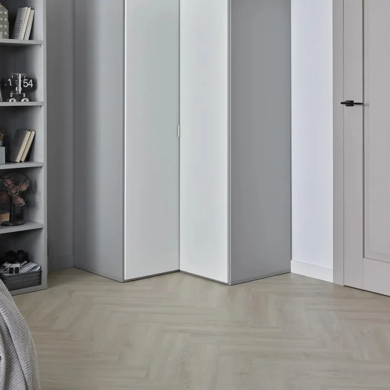 Panele winylowe SPC z podkładem Jodełka Dąb Denver Klasa 