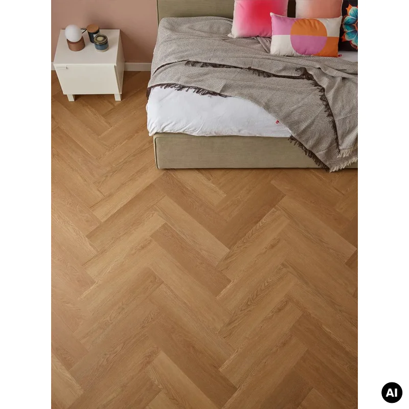 Panele winylowe SPC z podkładem Jodełka Dąb Montana Klasa