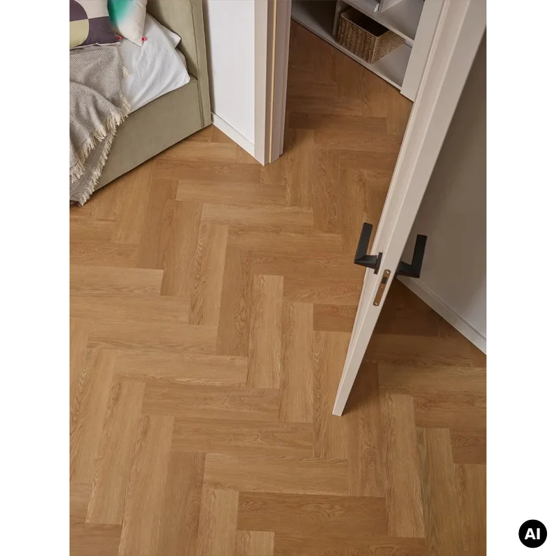 Panele winylowe SPC z podkładem Jodełka Dąb Montana Klasa