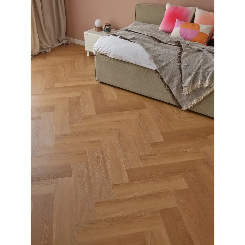 Panele winylowe SPC z podkładem Jodełka Dąb Montana Klasa