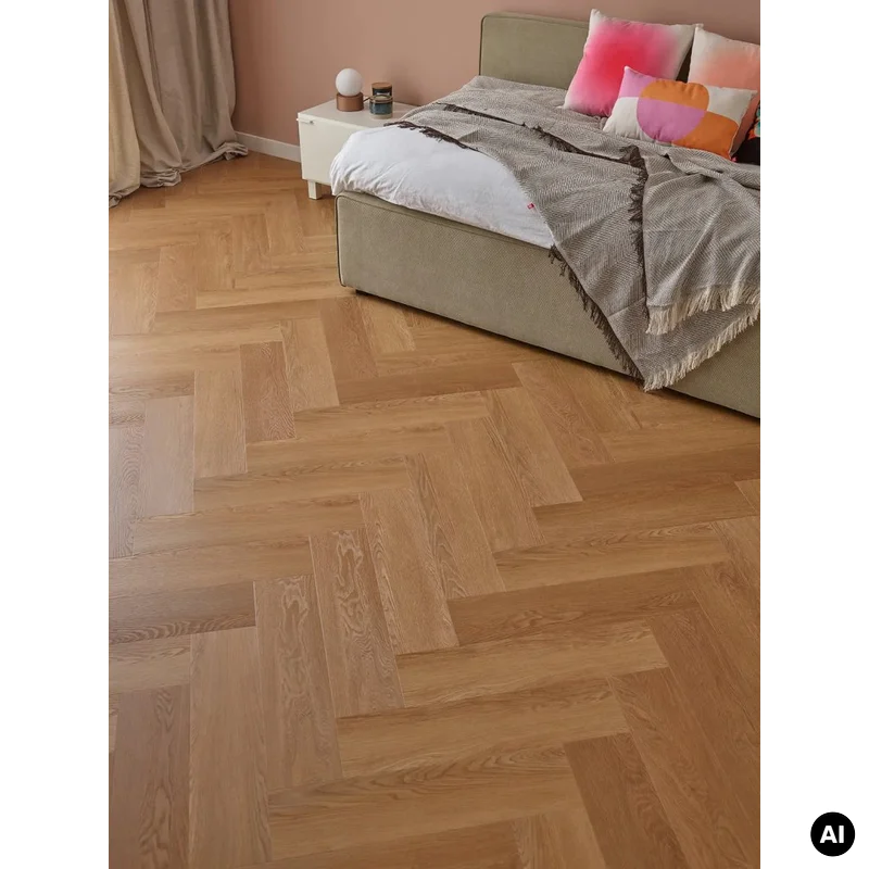 Panele winylowe SPC z podkładem Jodełka Dąb Montana Klasa