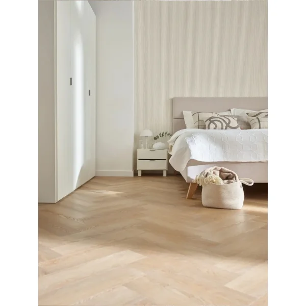 Panele winylowe SPC z podkładem Jodełka Dąb Iowa Klasa 33