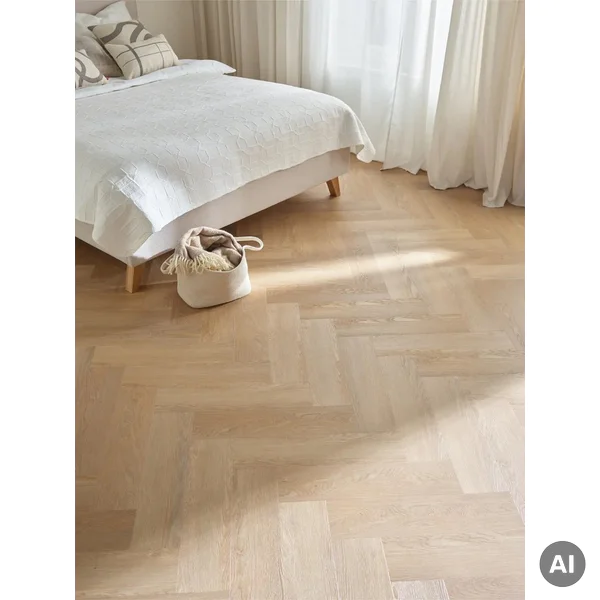 Panele winylowe SPC z podkładem Jodełka Dąb Iowa Klasa 33