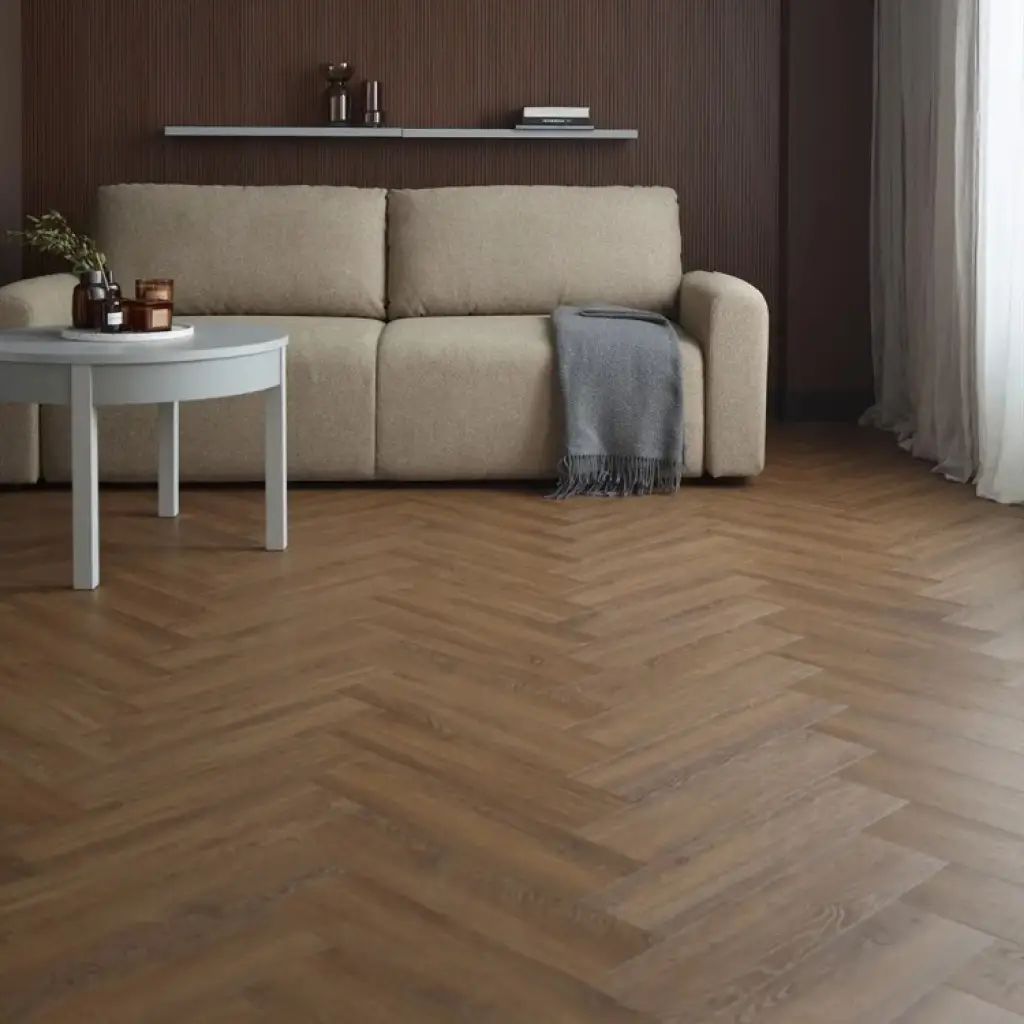 Panele winylowe SPC z podkładem Jodełka Dąb Nevada Klasa 33 6 mm, 6067555, Panele winylowe, Rega, VOX