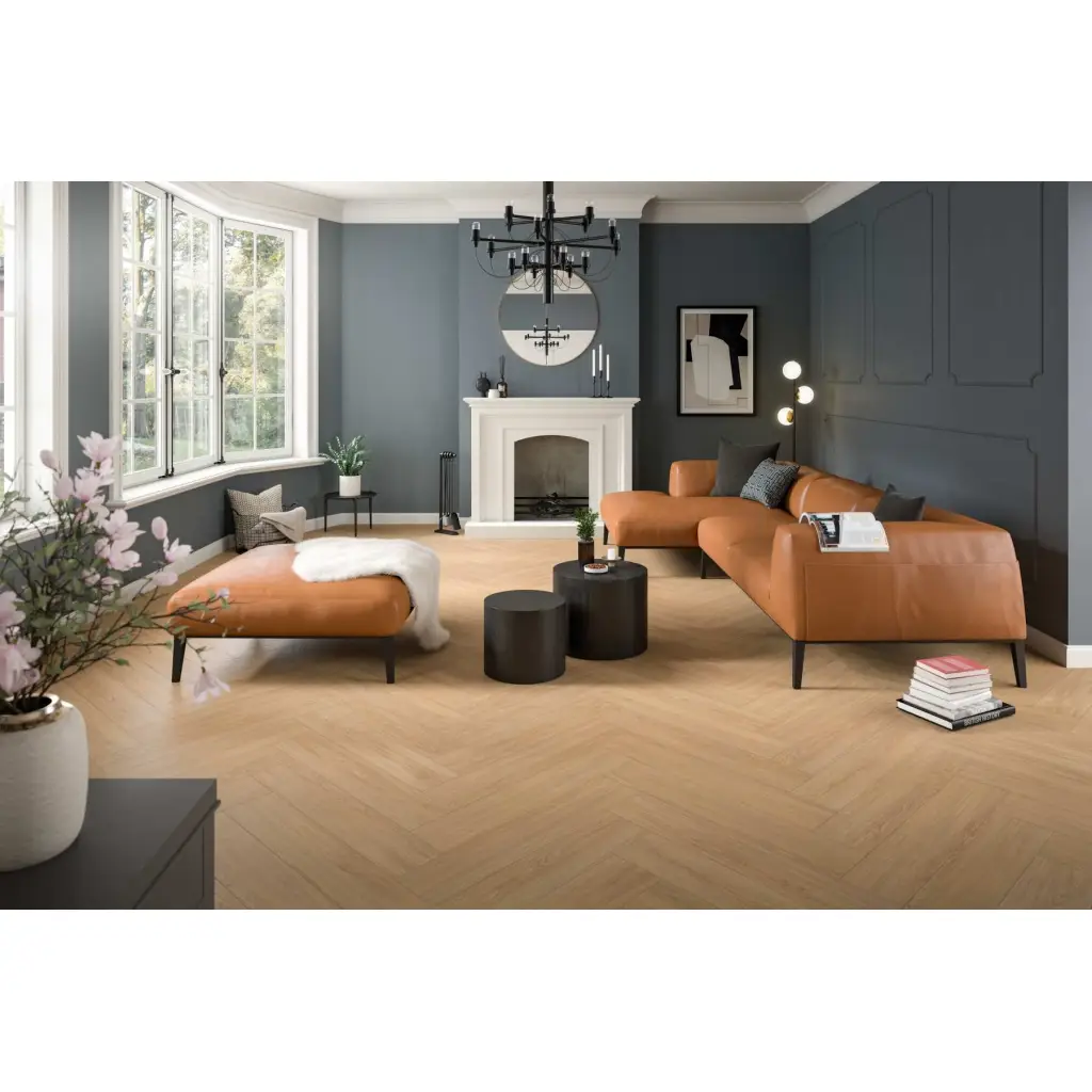 Panele podłogowe Jodełka Dąb Casella naturalny EL2152  AC4 8 mm, 1806796, Panele podłogowe, NatureSense Herringbone, Egger