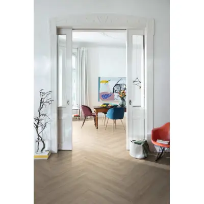 Panele podłogowe Jodełka Dąb Newport kremowy EL2161 AC4 8 mm, 1806784