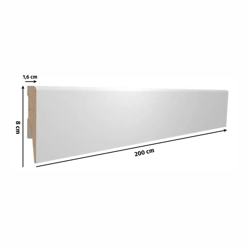 Listwa przypodłogowa Invado Biała P129, 100129392, Listwy przypodłogowe, Invado listwy, Invado