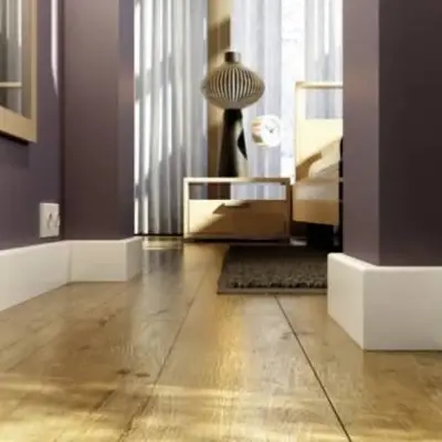 Listwa przypodłogowa Invado Biała P129, 100129392