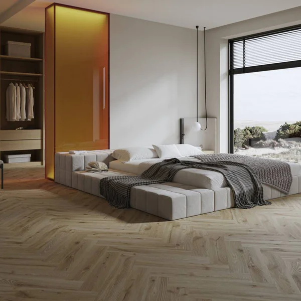 Panele winylowe SPC Jodełka Dąb Pustynny Naturalny 5 mm Kl