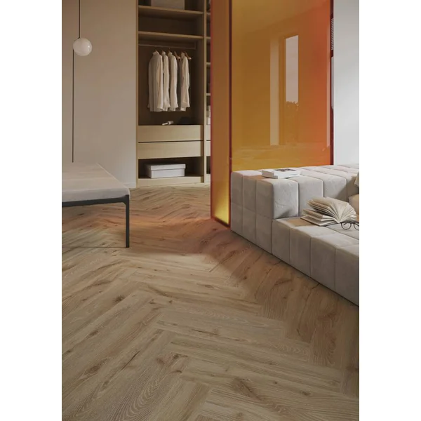 Panele winylowe SPC Jodełka Dąb Pustynny Naturalny 5 mm Kl