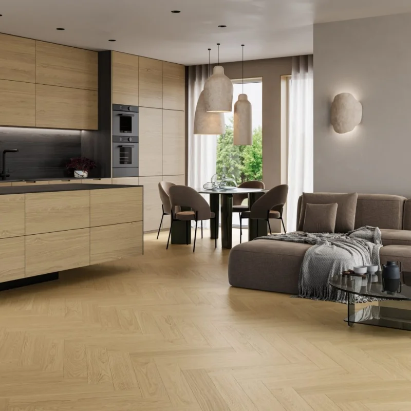 Panele winylowe SPC Jodełka Dąb Kremowy DP5000035 Klasa 34